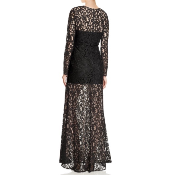 BCBG MaxAzria Black Lace Formal Maxi Dress - Picture 4 of 5